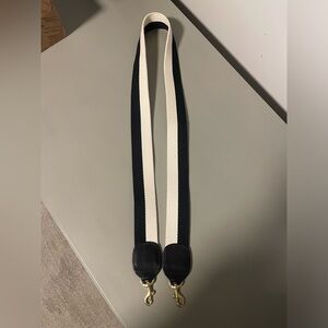 Clare V Crossbody strap - black and white